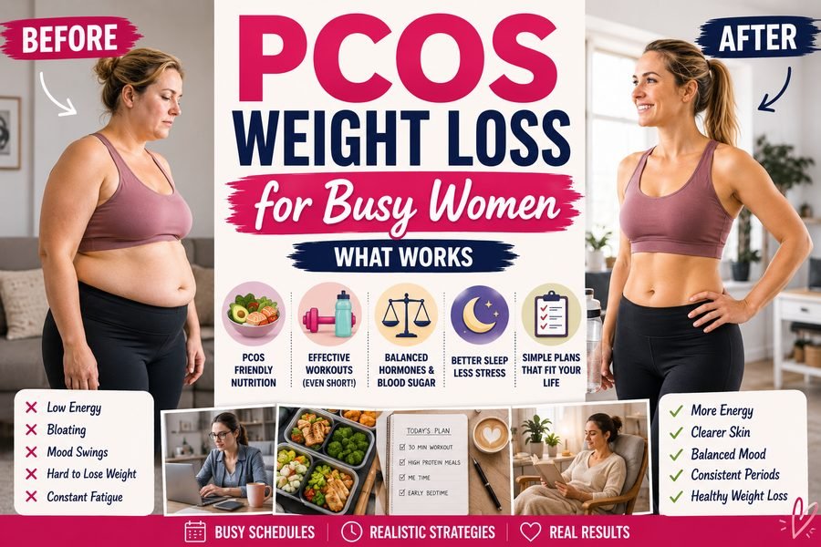 PCOS weight loss for busy women — before and after with realistic strategies